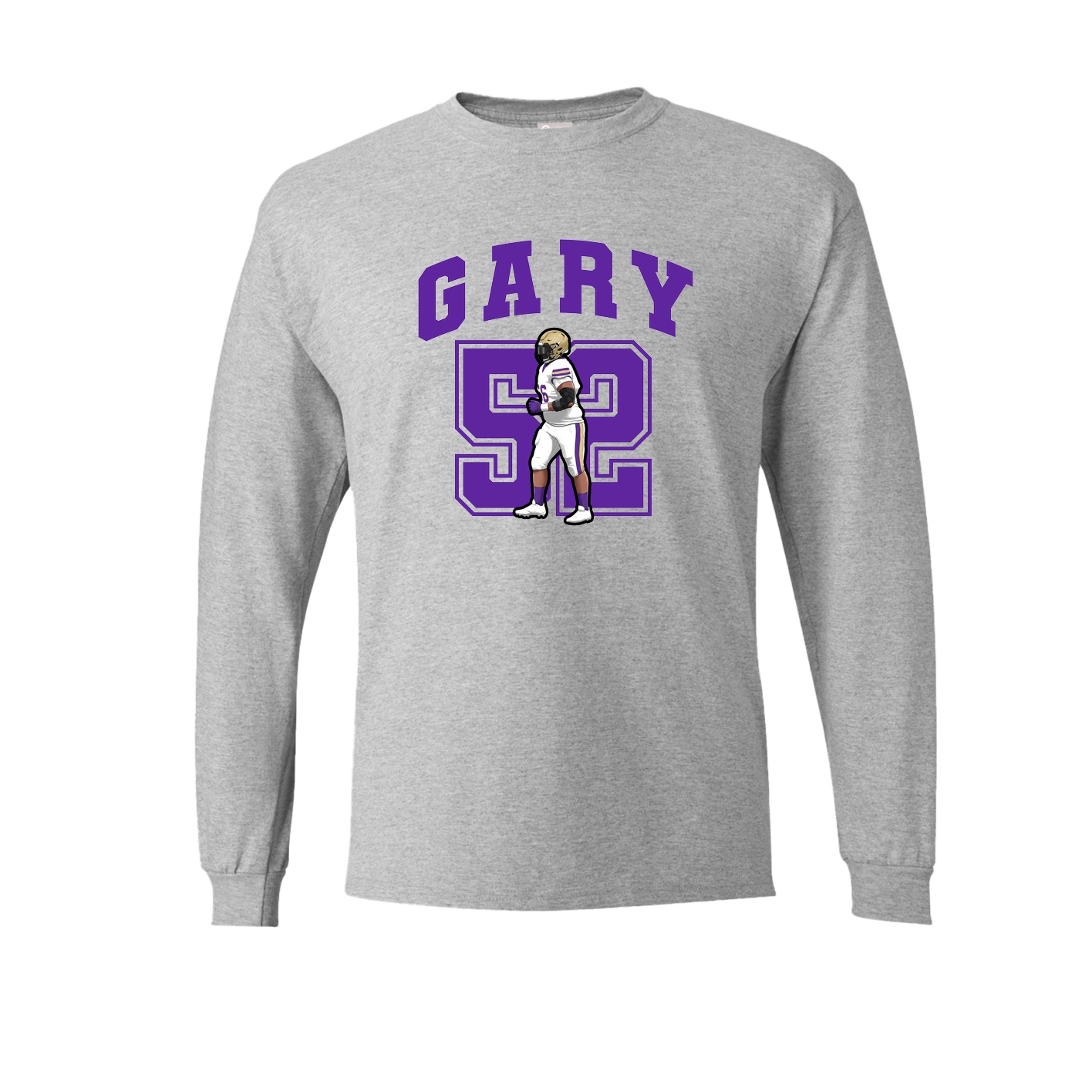 Long Sleeve Tee — Number in Grey