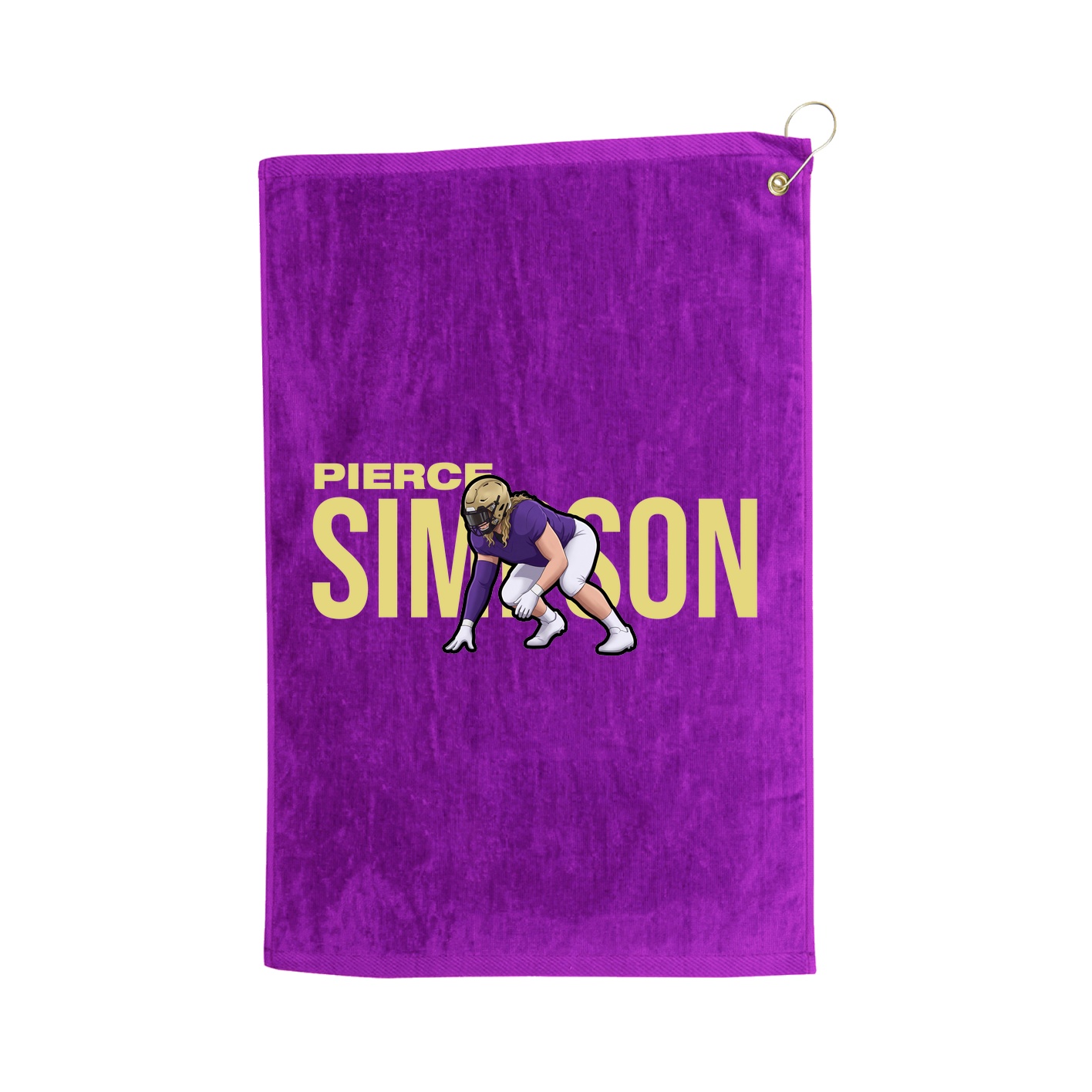 Golf Towel — Player Name in Purple