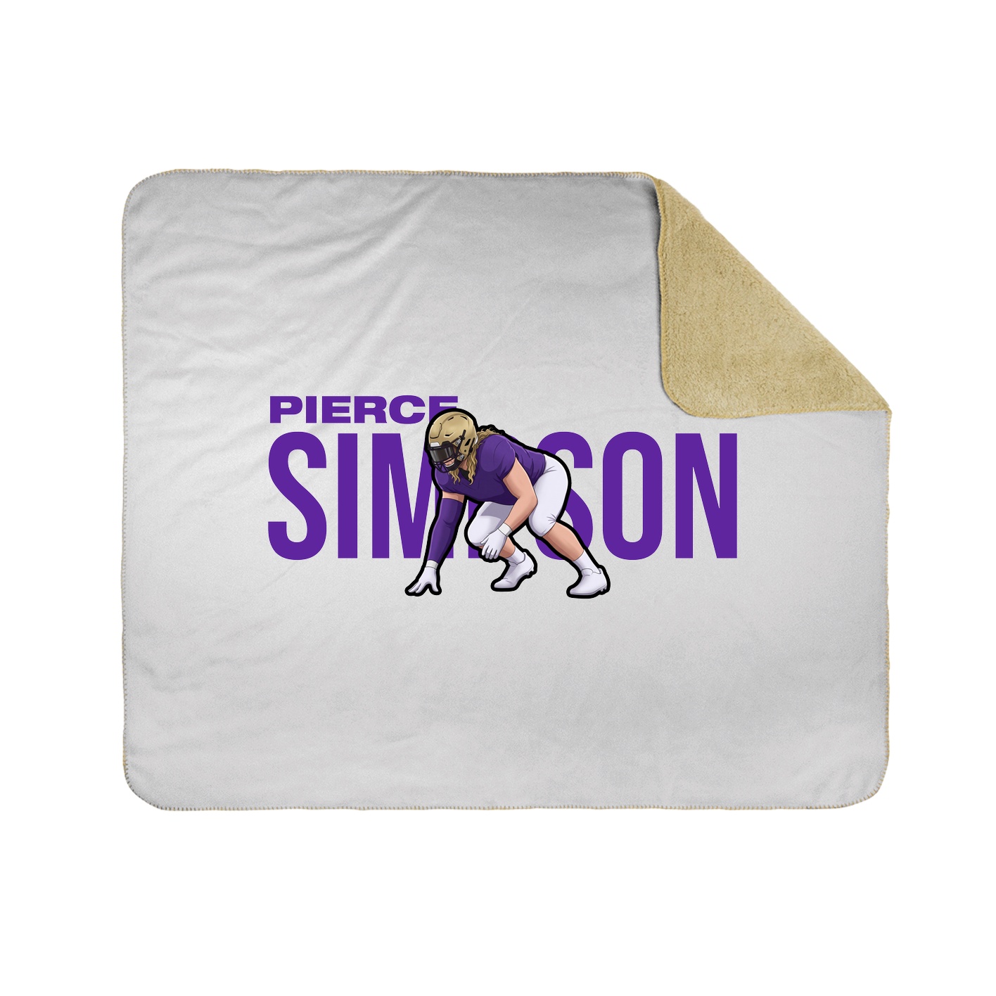 Throw Blanket — Player Name in White
