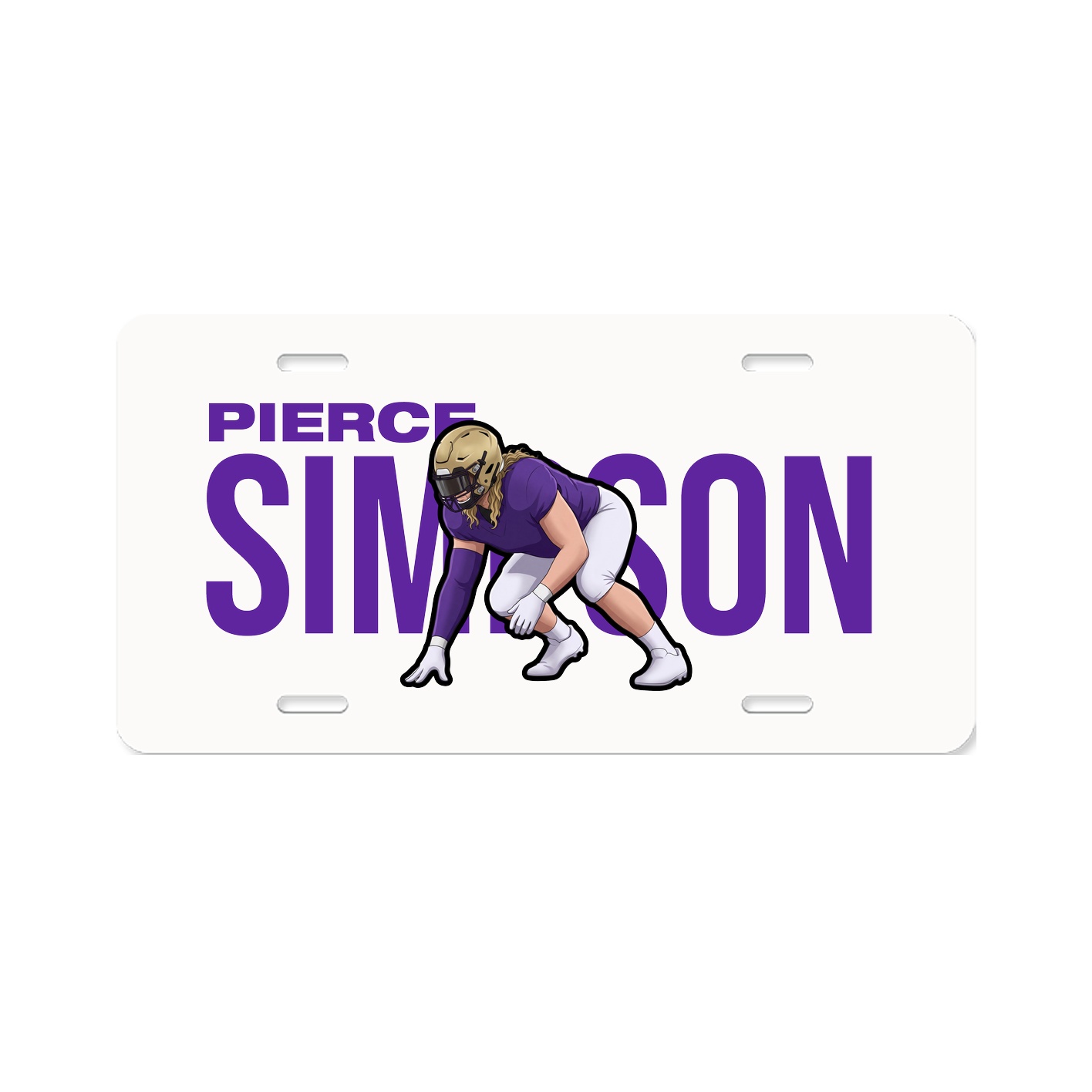 License Plate — Player Name in Classic