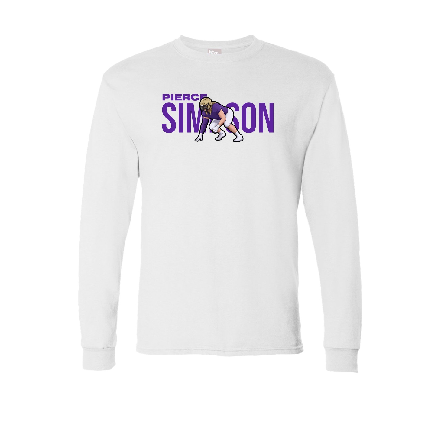 Long Sleeve Tee — Player Name in White