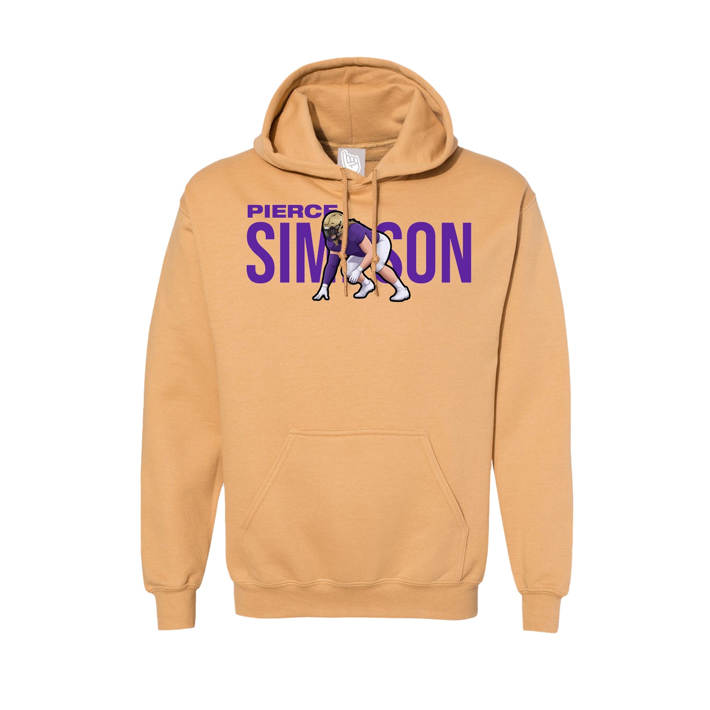 Hoodie — Player Name in Vegas Gold