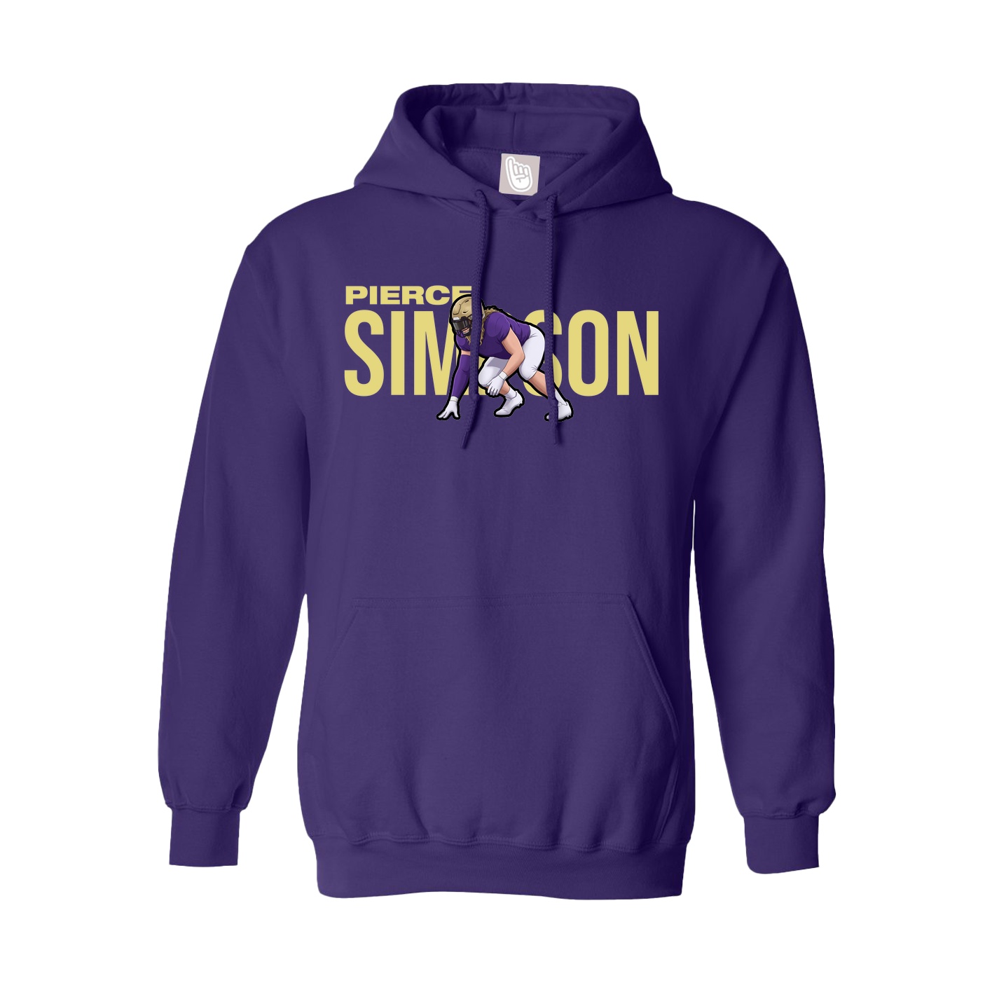 Youth Hoodie — Player Name in Purple