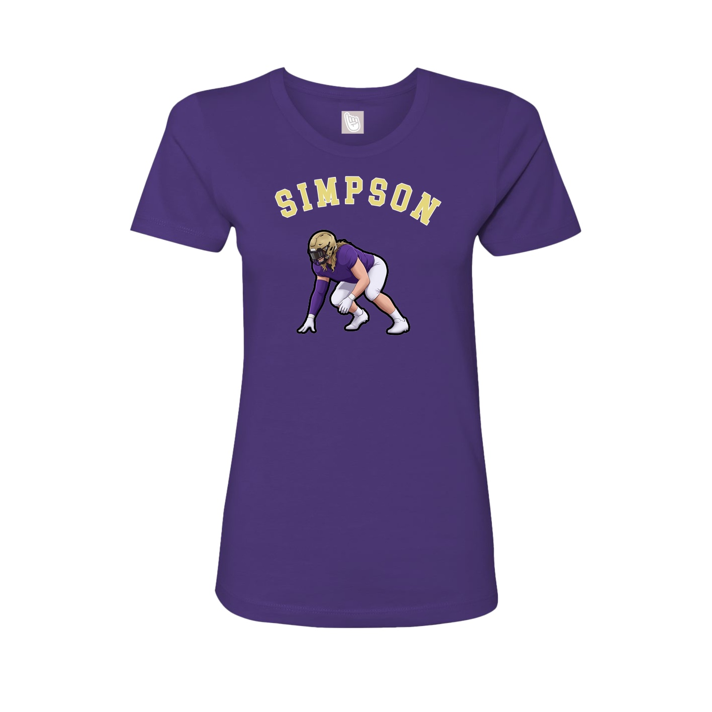 Fitted Women's Tee — Shirsey Arch in Purple
