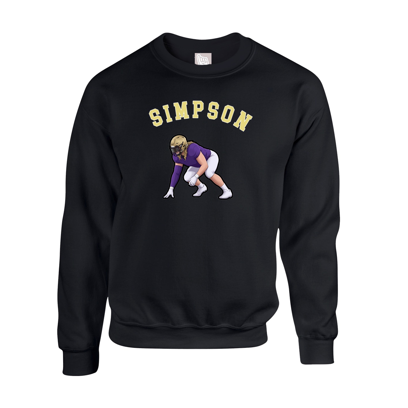 Fleece Crew — Shirsey Arch in Black