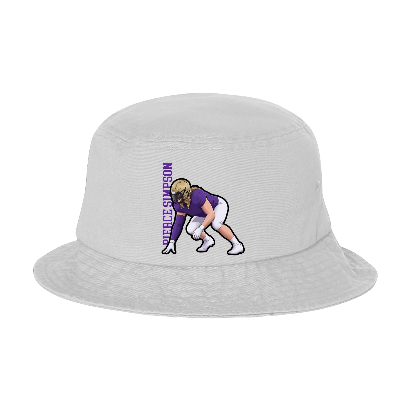 Bucket Cap — Name Vertical in White