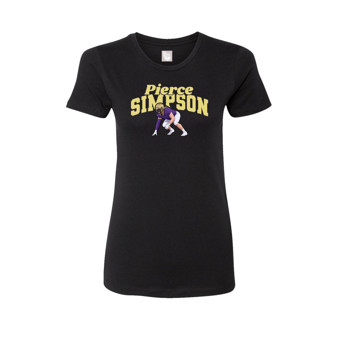 Fitted Women's Tee — Signature Arch in Black