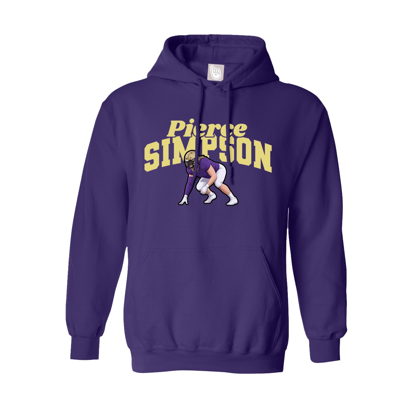 Hoodie — Signature Arch in Purple