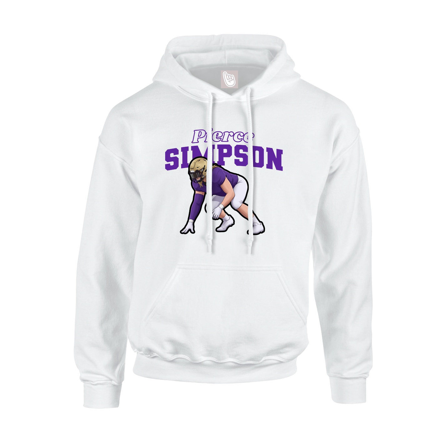 Hoodie — Name Arch in White