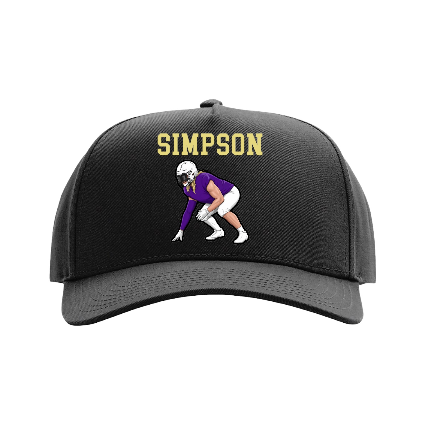 Full Fabric Five-Panel Champ Cap — Shirsey in Black