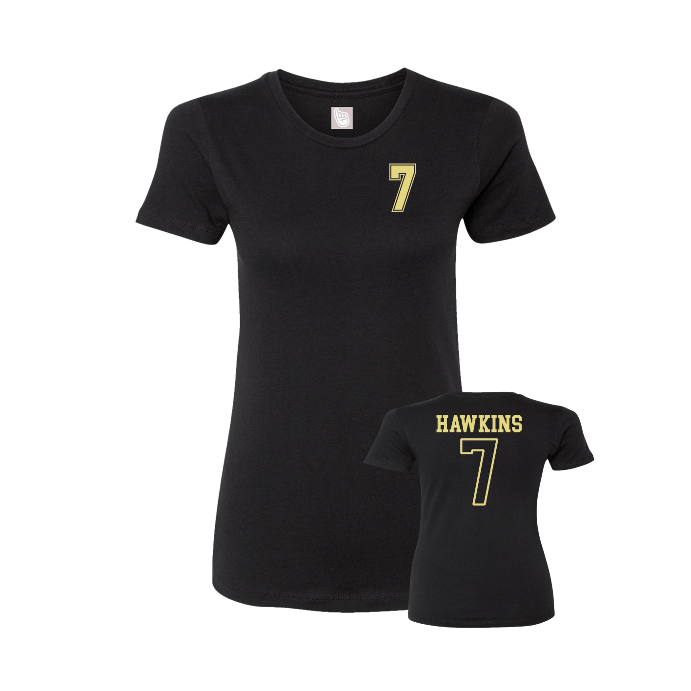 Fitted Women's Tee — Chest Back in Black
