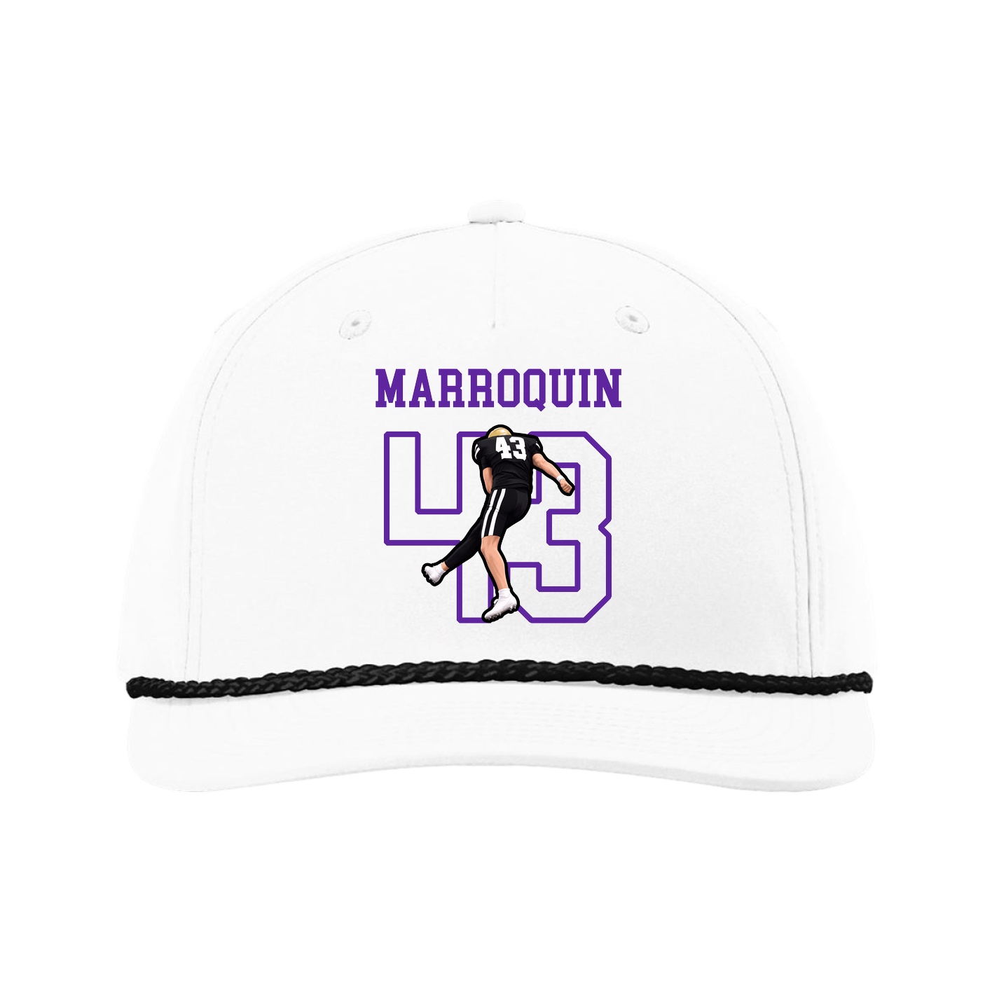 Five-Panel Classic Rope Cap — Shirsey in White