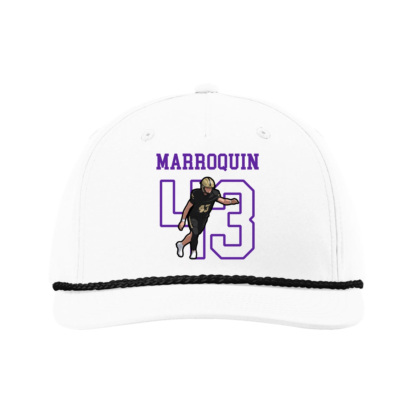 Five-Panel Classic Rope Cap — Shirsey in White