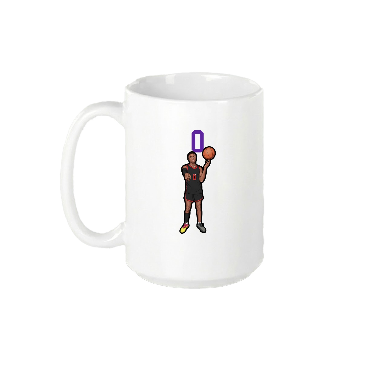 15oz Coffee Mug — Number Top in White