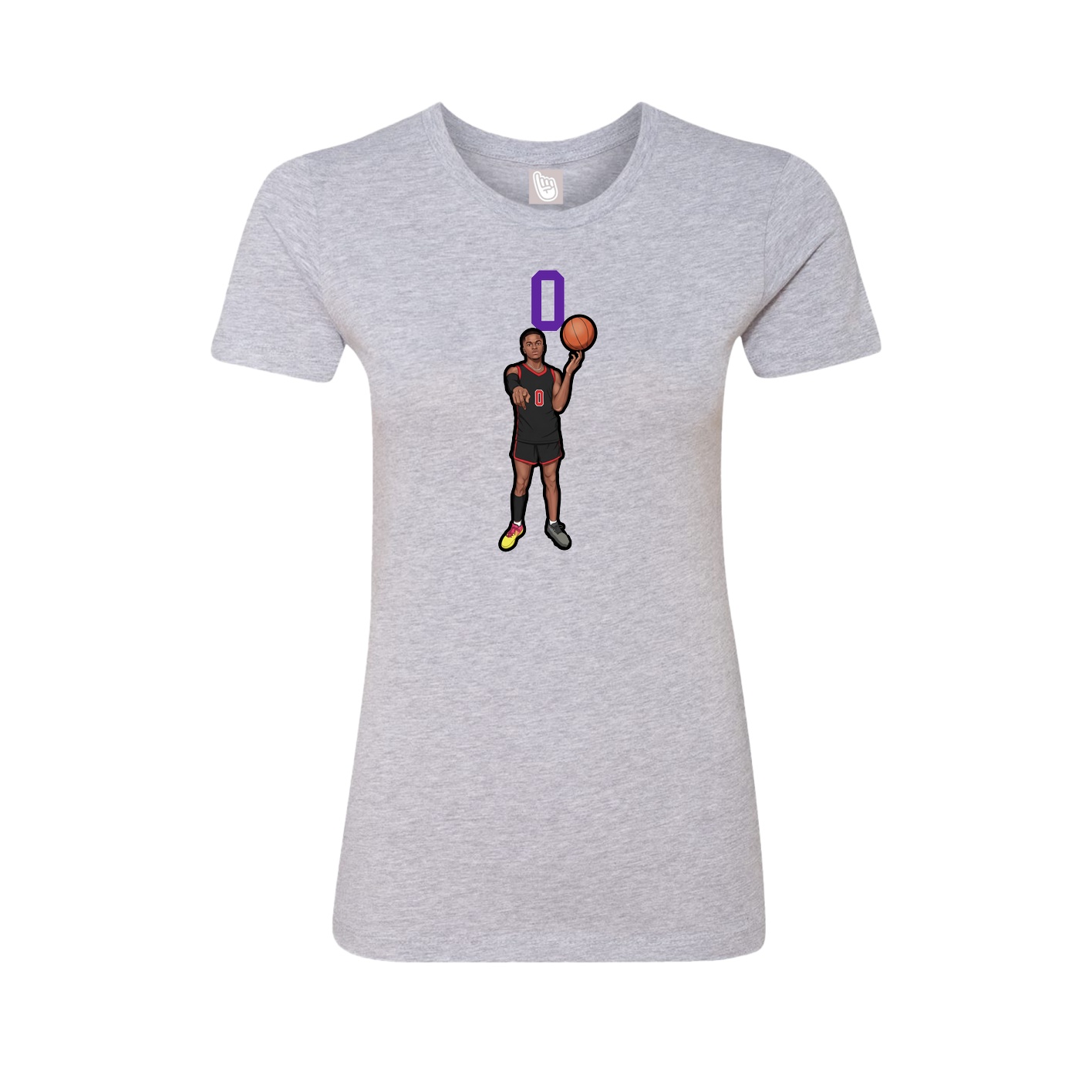 Womens Tee — Number Top in Grey