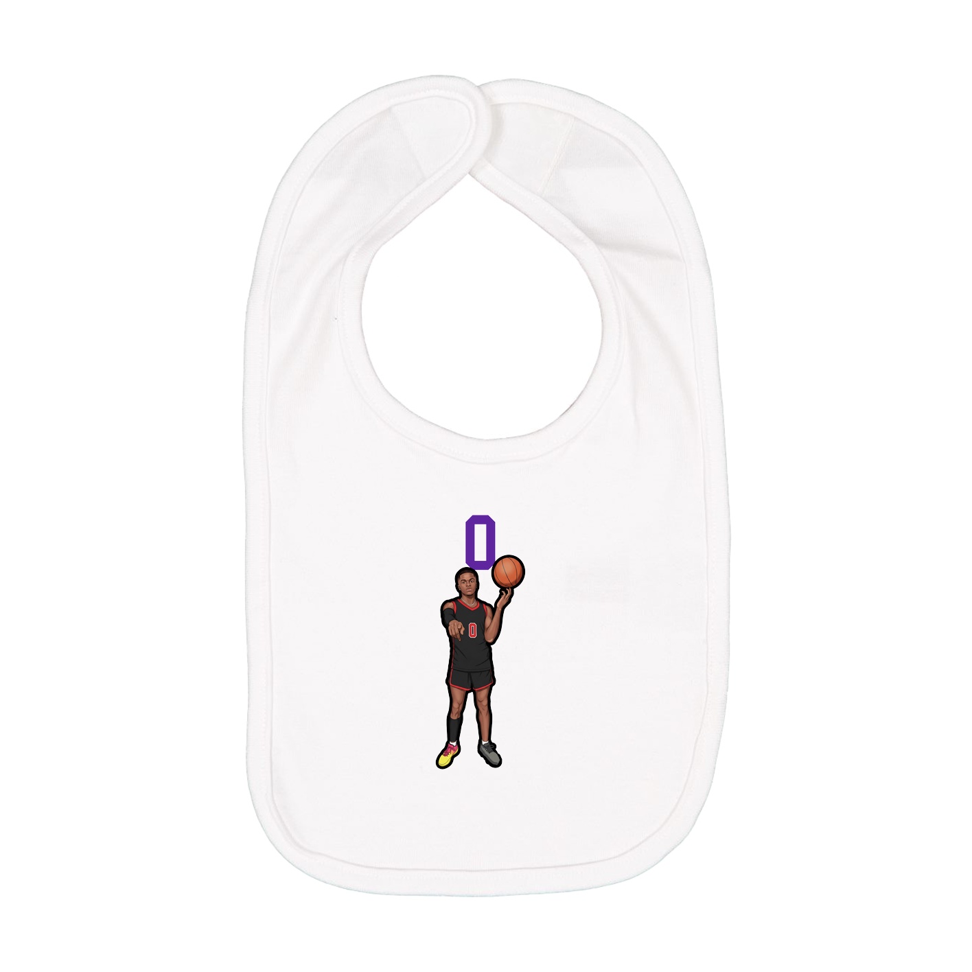 Infant Bib — Number Top in White