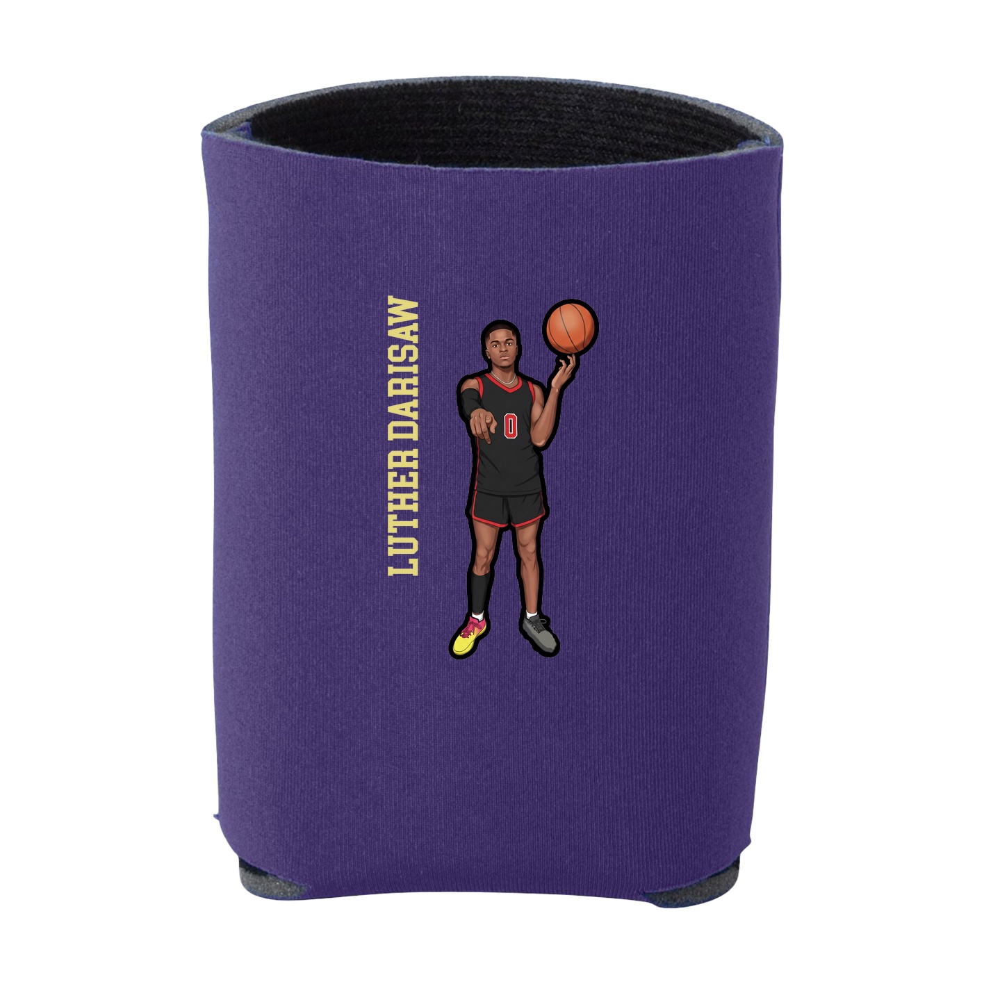 Can Holder — Name Vertical in Purple