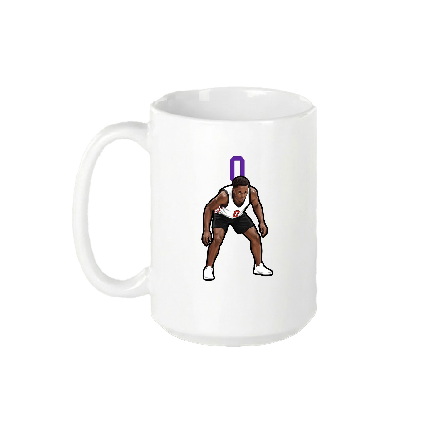 15oz Coffee Mug — Number Top in White