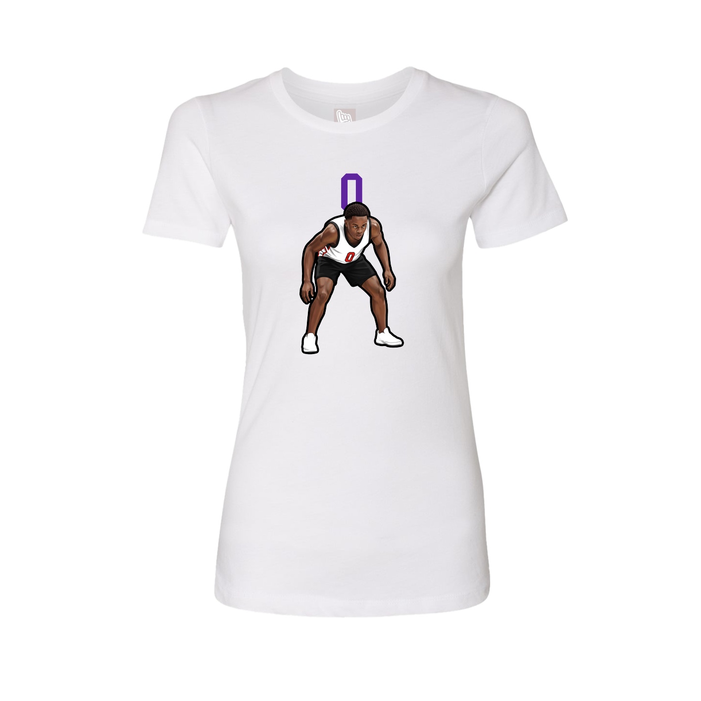 Fitted Women's Tee — Number Top in White