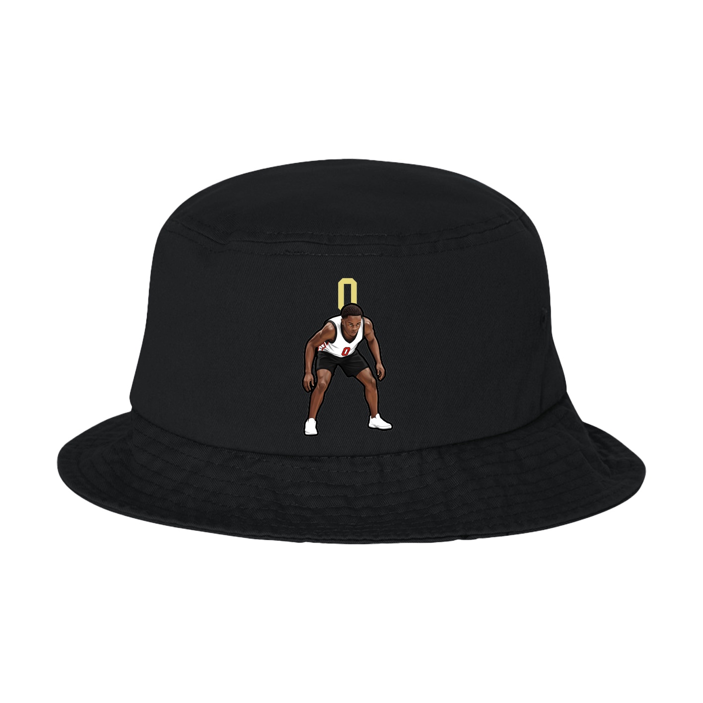 Bucket Cap — Number Top in Black