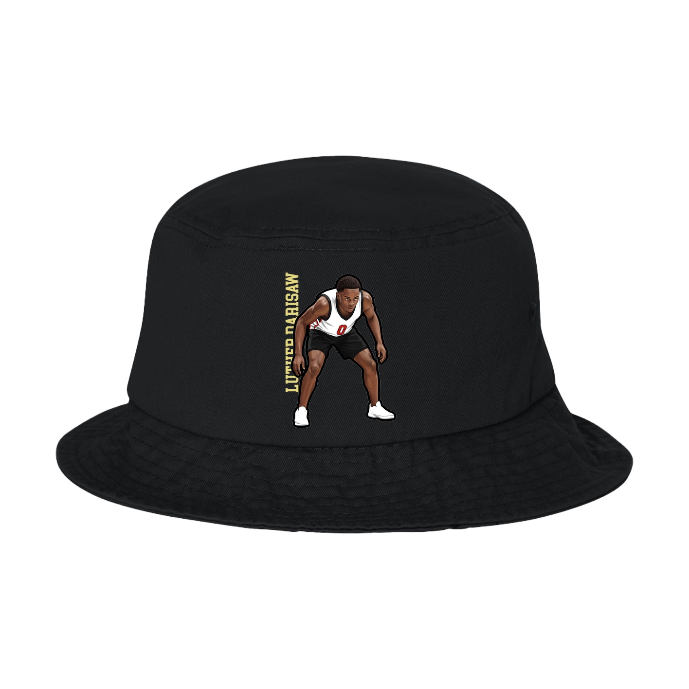 Bucket Cap — Name Vertical in Black