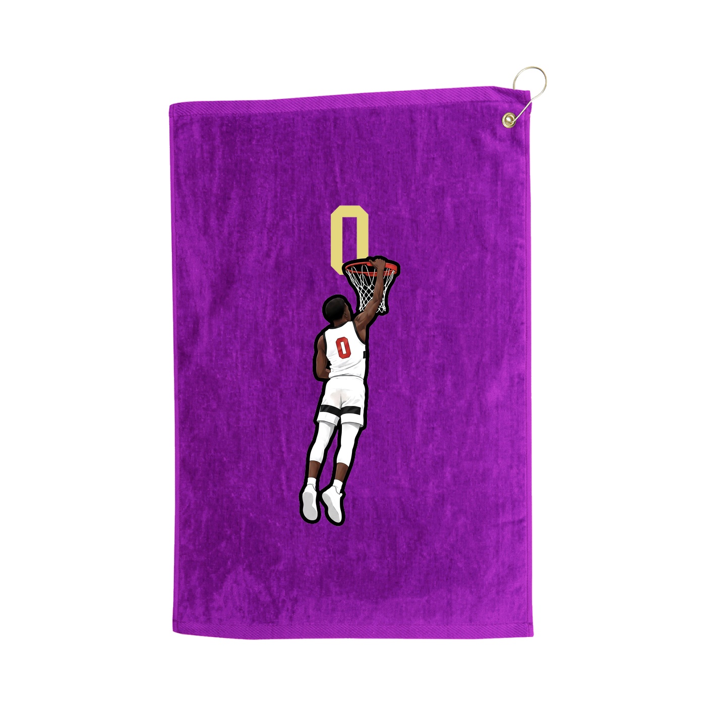 Golf Towel — Number Top in Purple