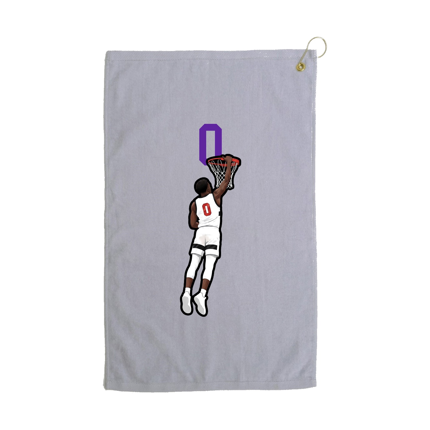 Golf Towel — Number Top in Grey