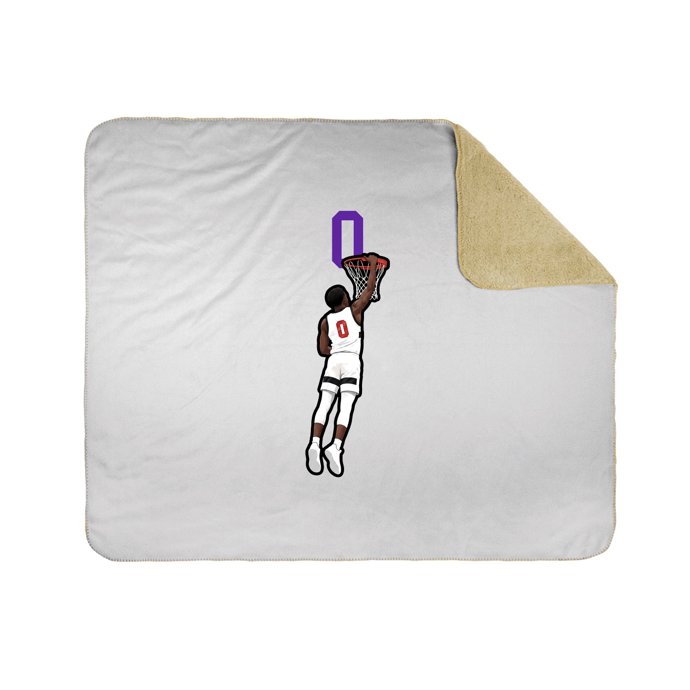Throw Blanket — Number Top in White