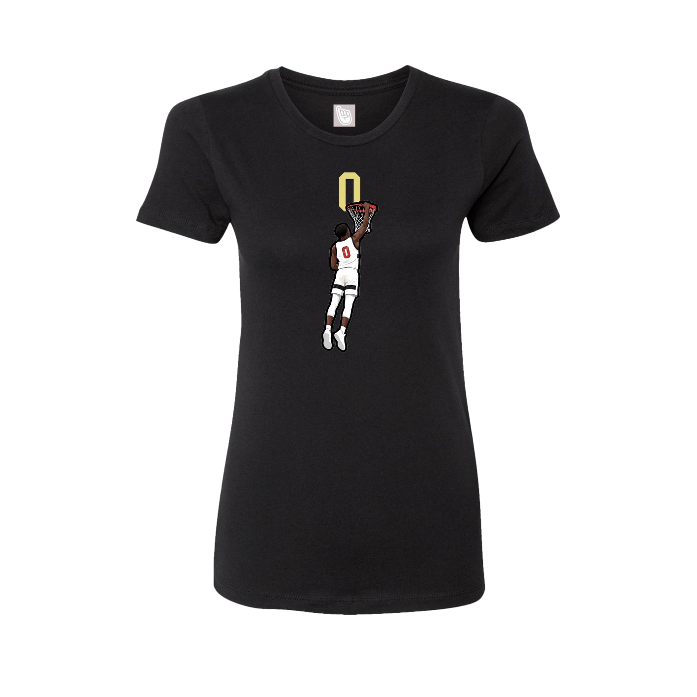 Womens Tee — Number Top in Black