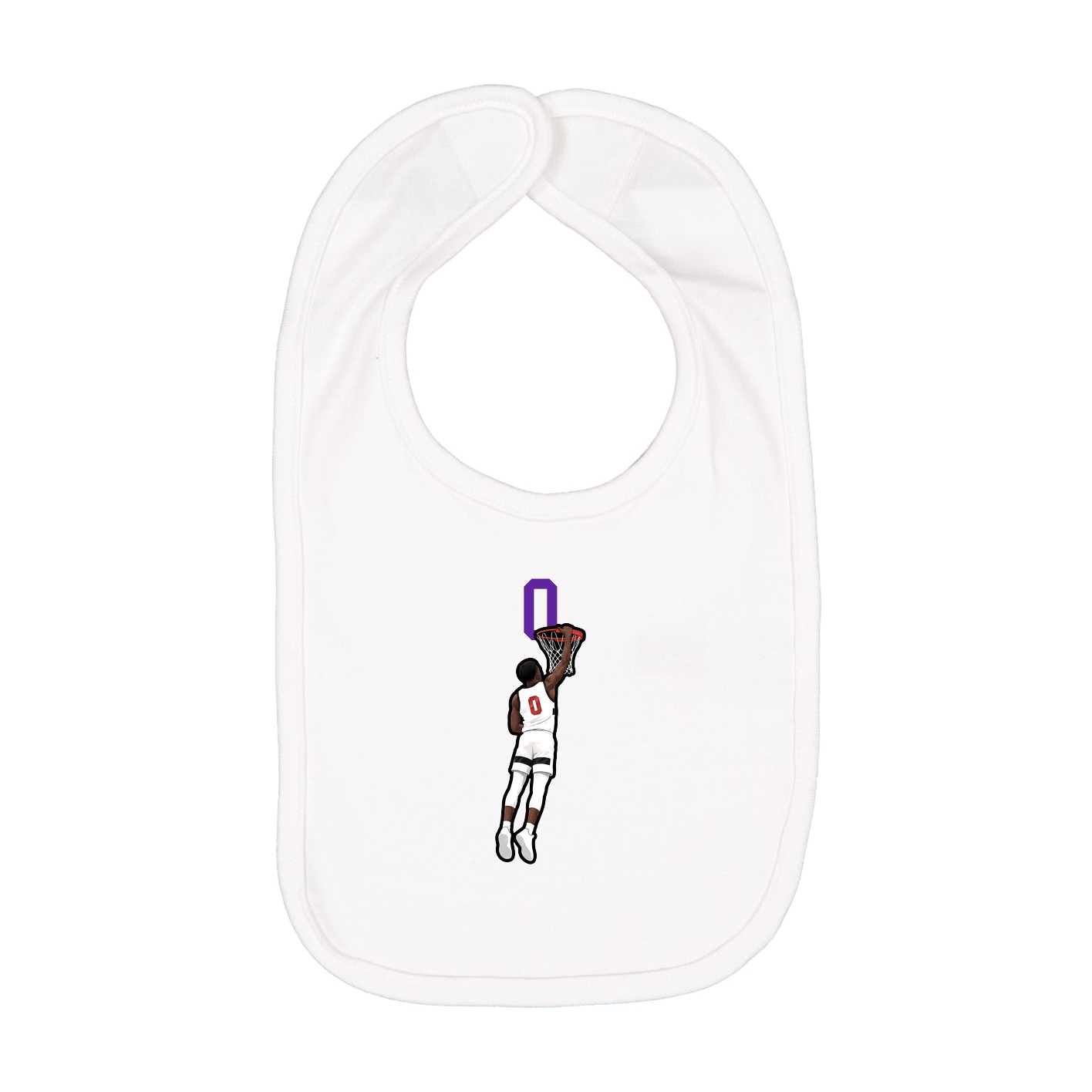 Infant Bib — Number Top in White