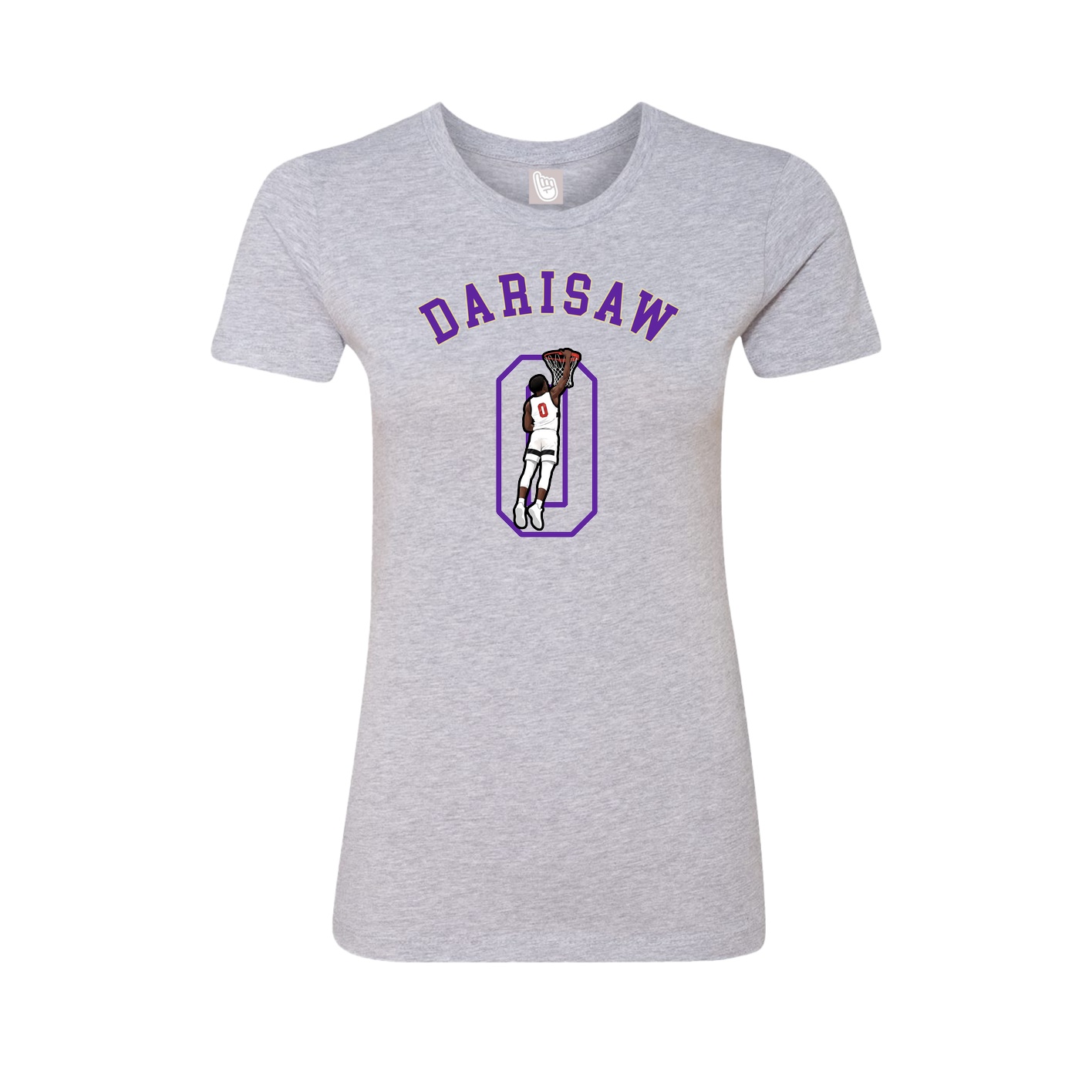 Fitted Women's Tee — Shirsey Arch in Grey
