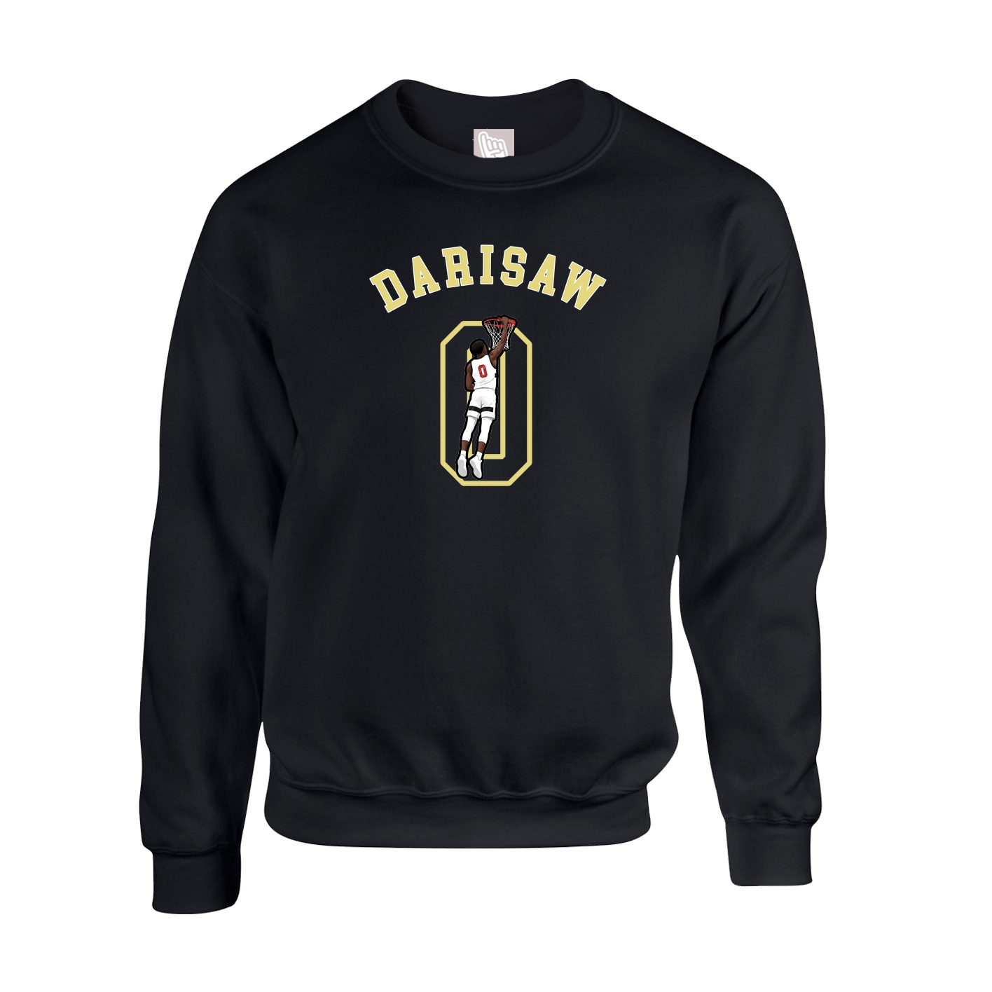 Fleece Crew — Shirsey Arch in Black