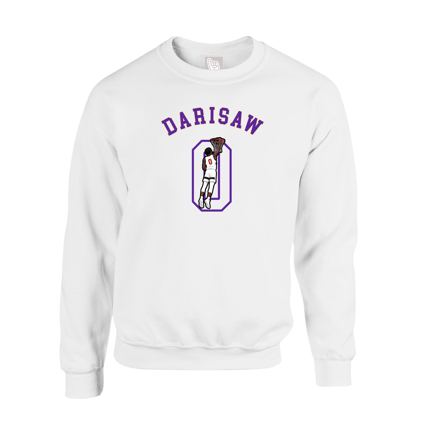 Fleece Crew — Shirsey Arch in White