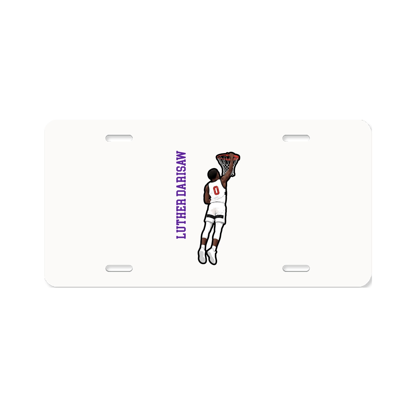 License Plate — Name Vertical in Classic