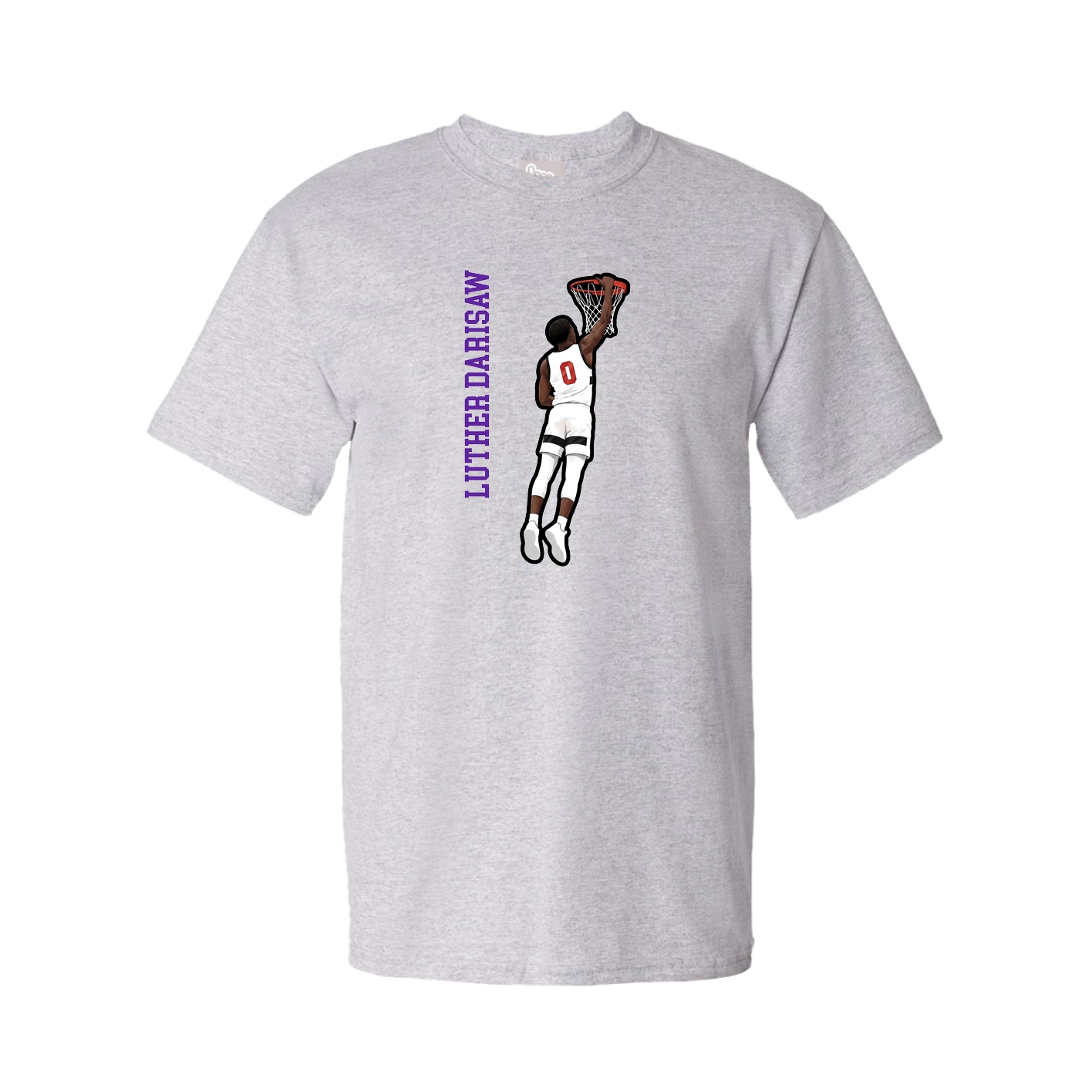 Tee — Name Vertical in Grey