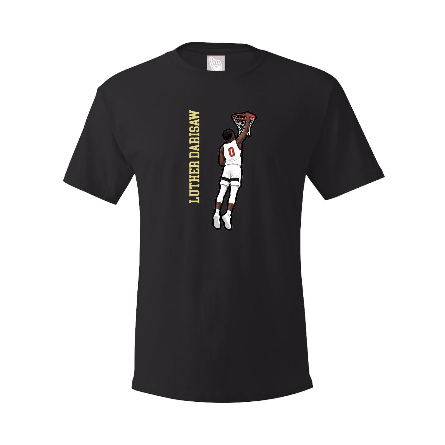 Youth Tee — Name Vertical in Black