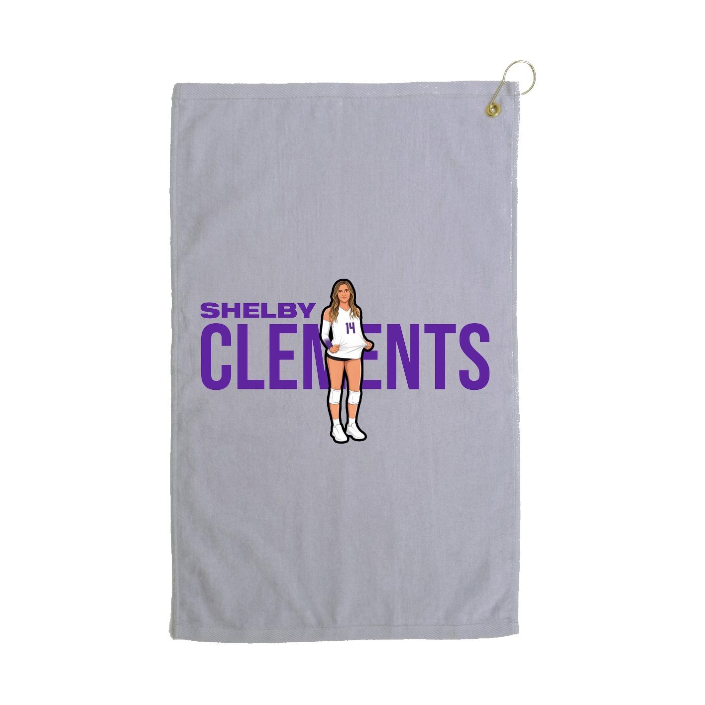 Golf Towel — Player Name in Grey
