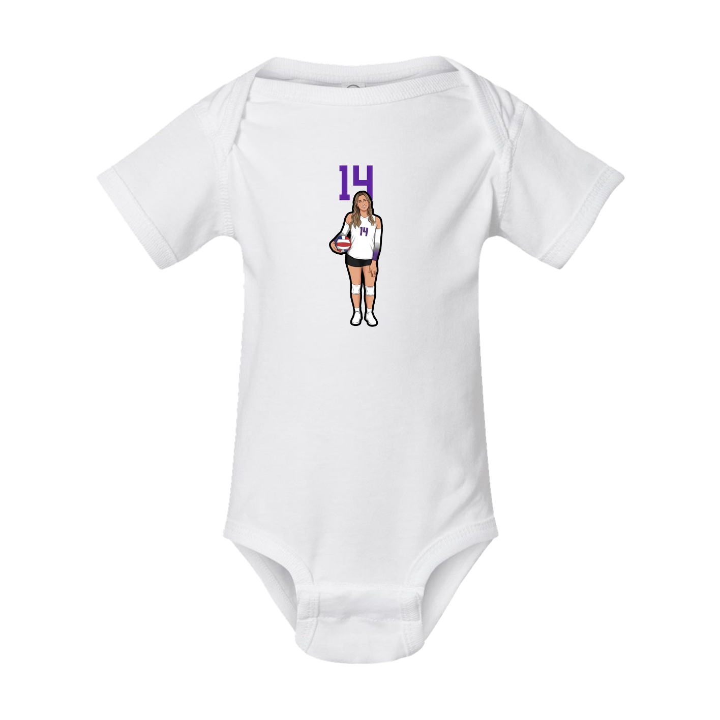 Baby Onesie — Number Top in White