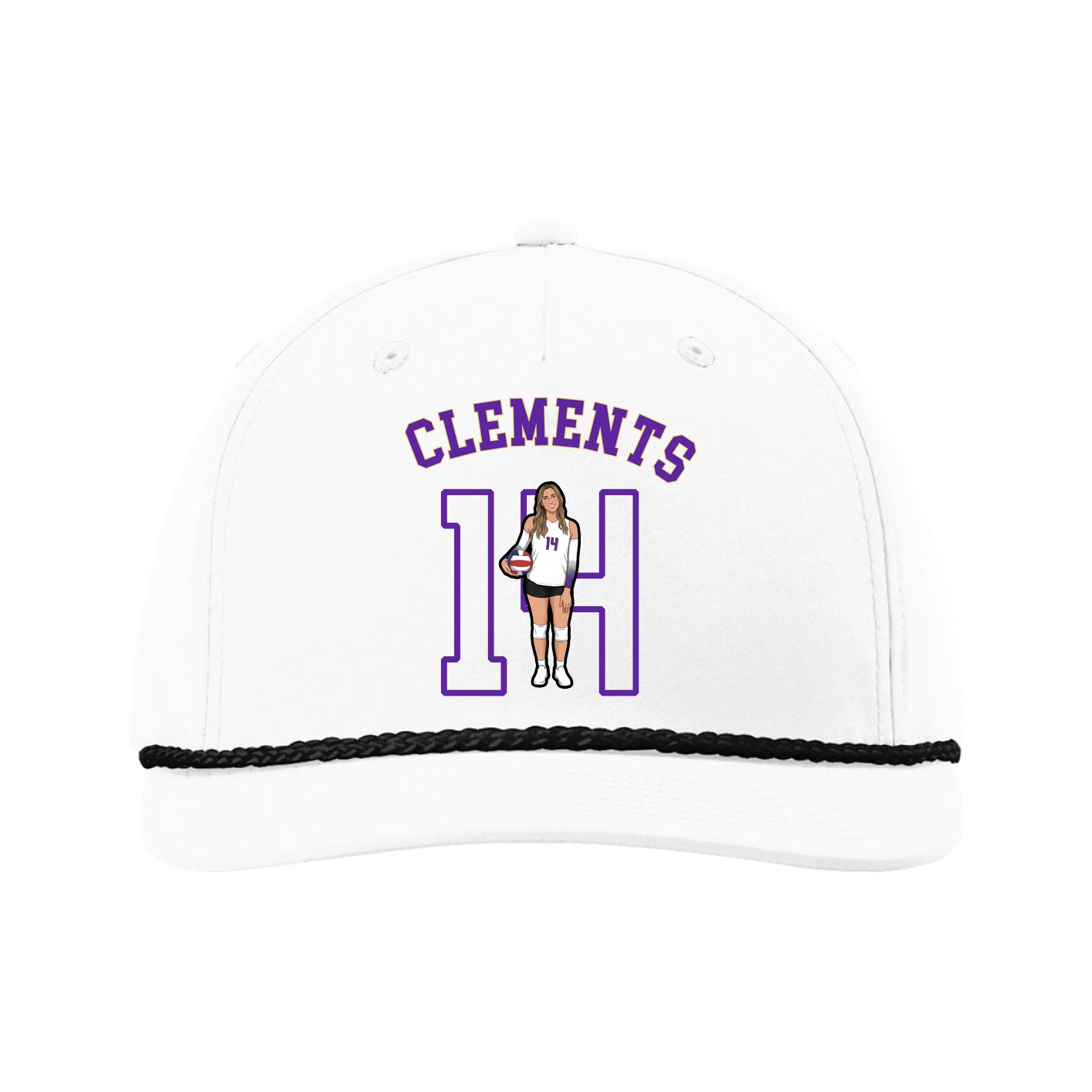 Five-Panel Classic Rope Cap — Shirsey Arch in White