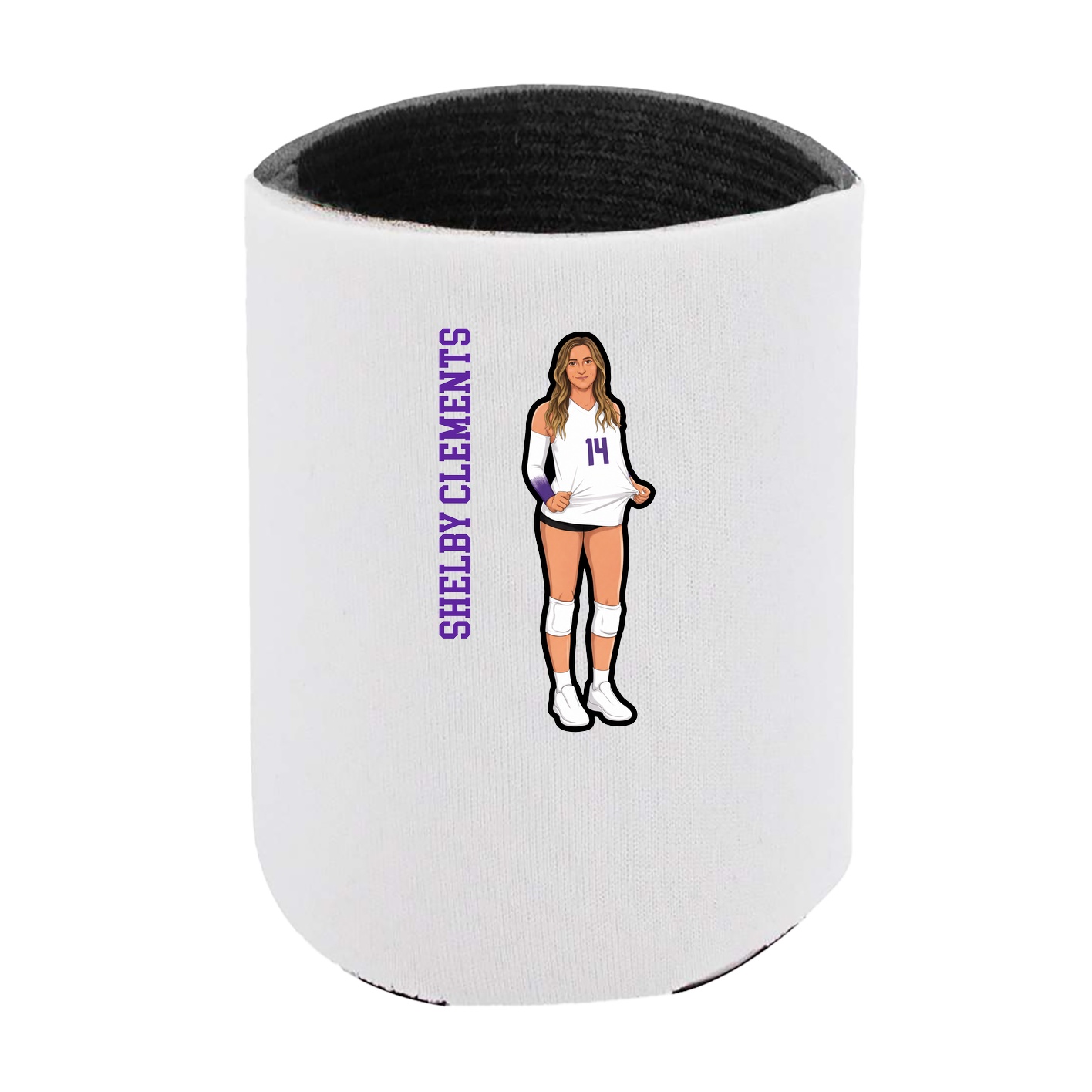 Can Holder — Name Vertical in White