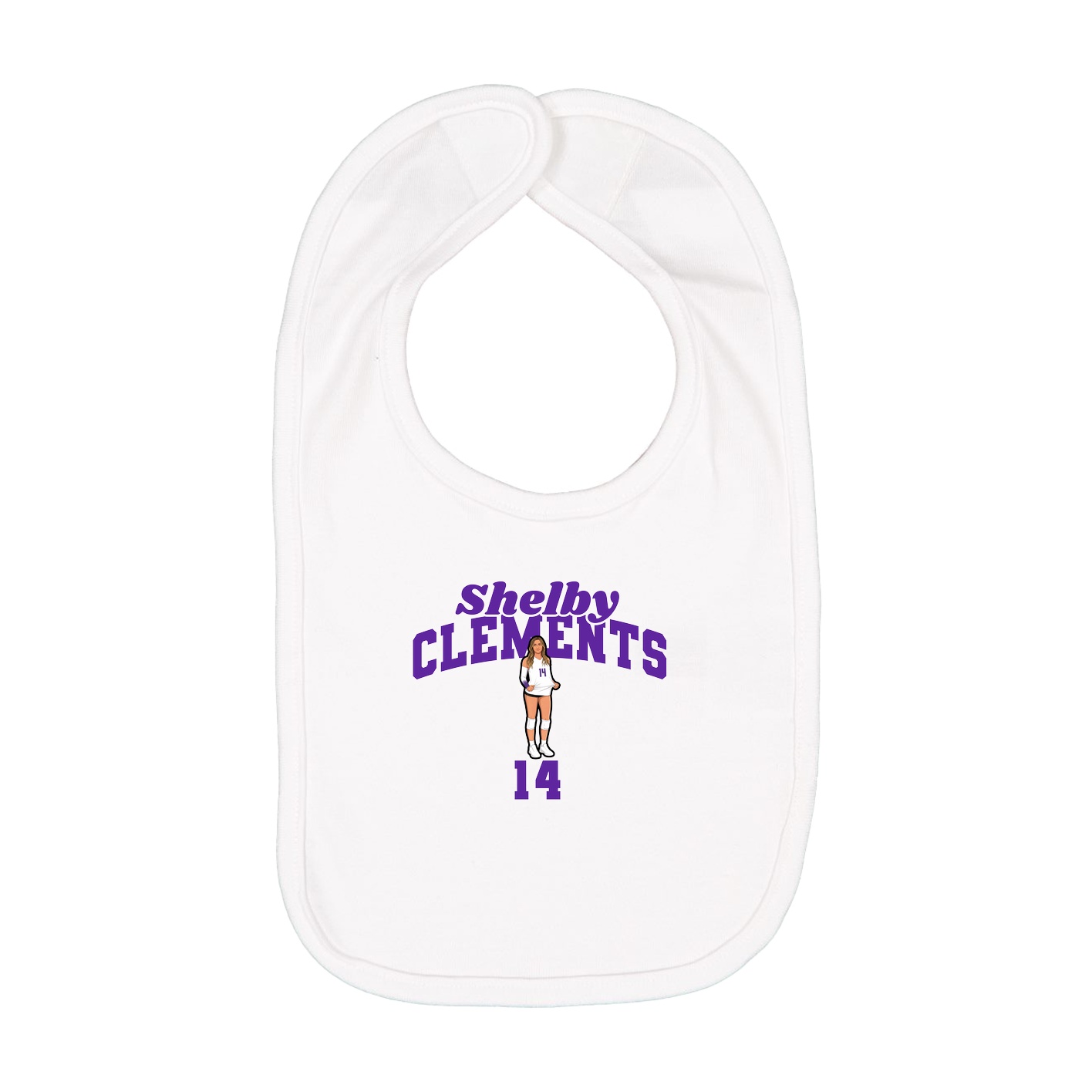 Infant Bib — Signature Arch in White