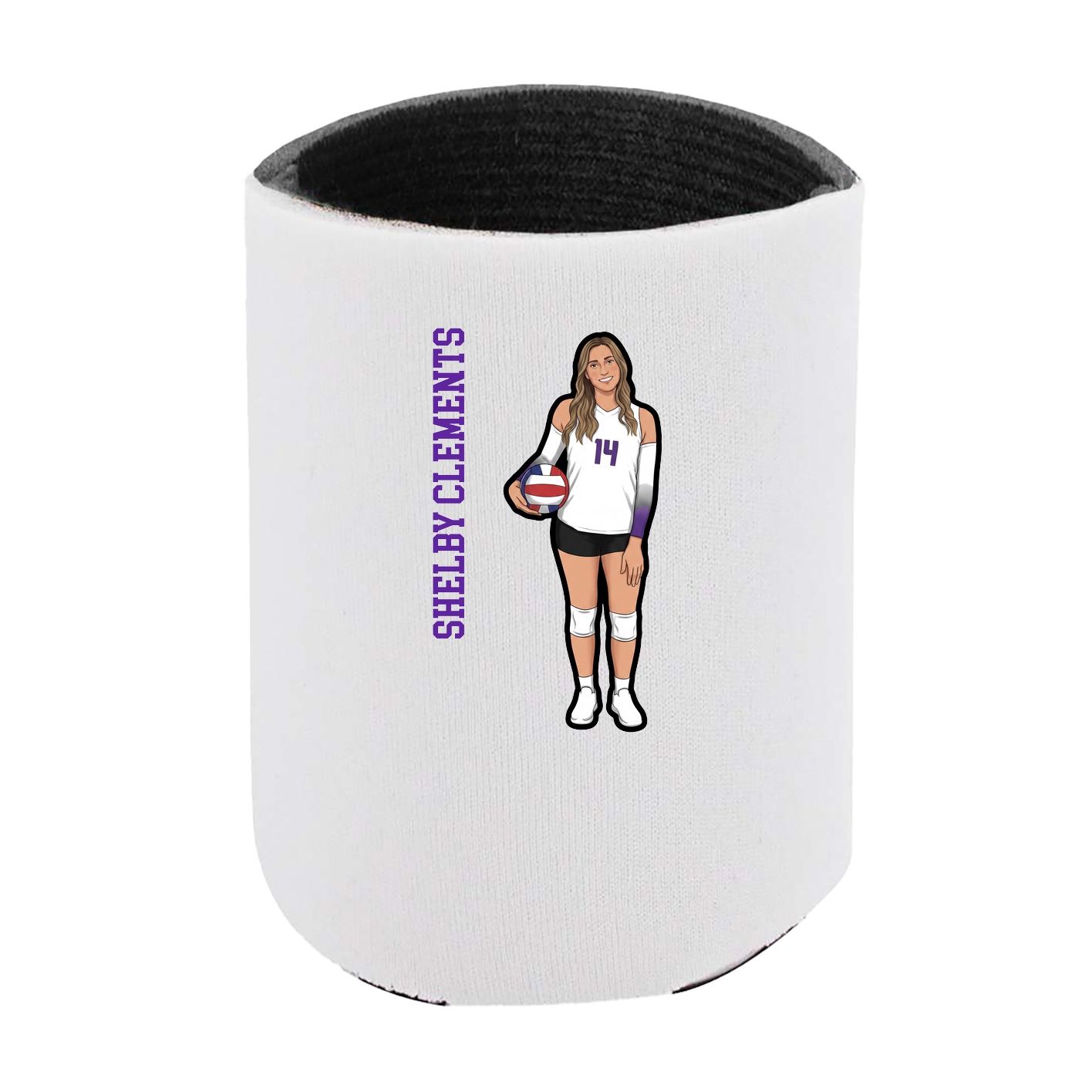 Can Holder — Name Vertical in White