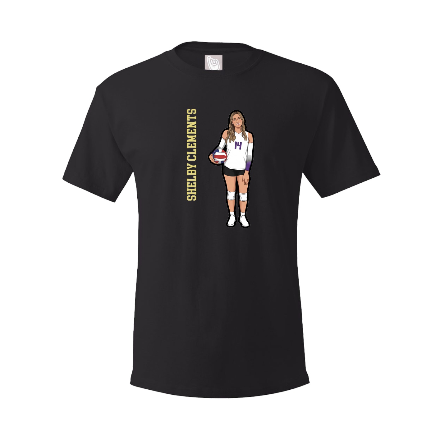 Tee — Name Vertical in Black
