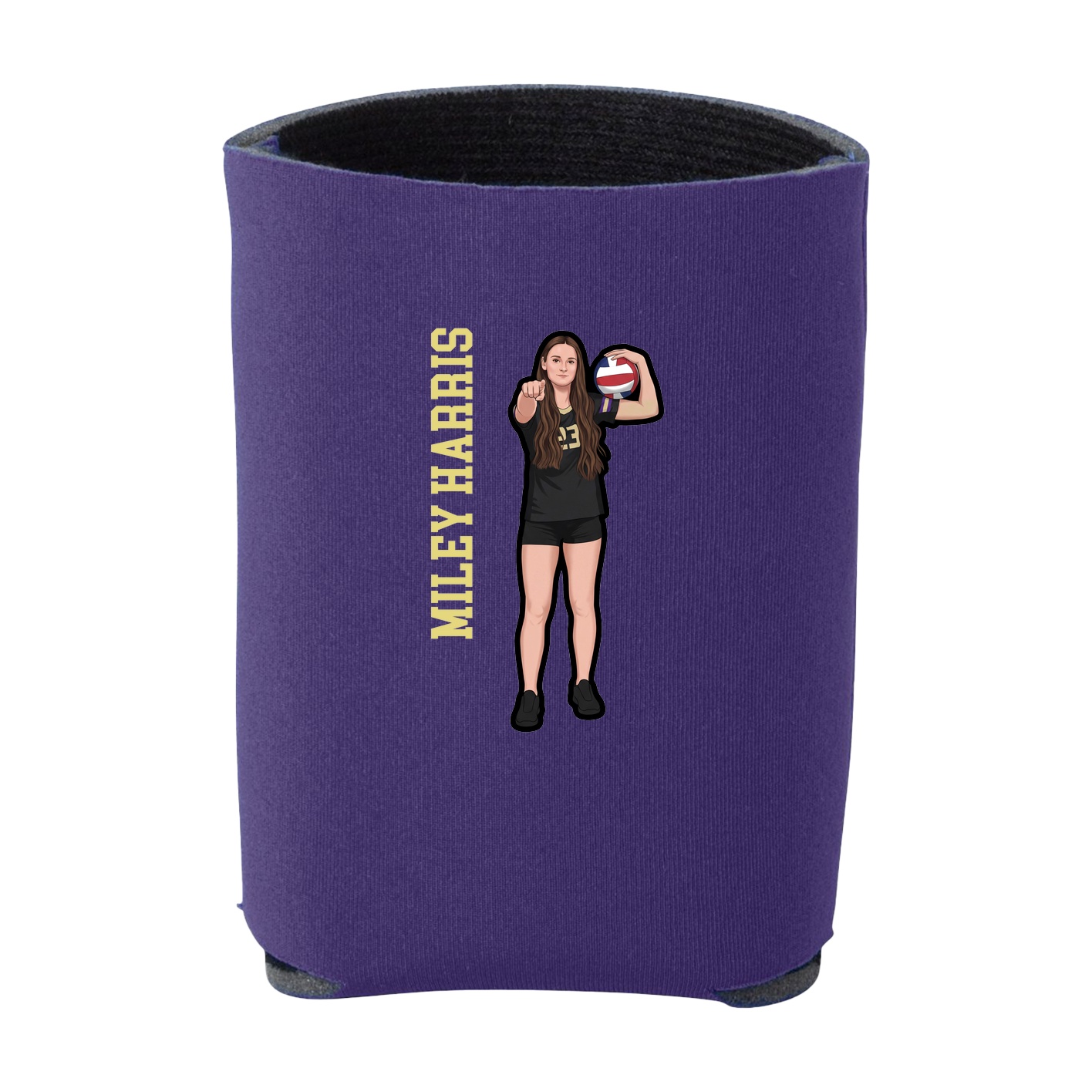 Can Holder — Name Vertical in Purple