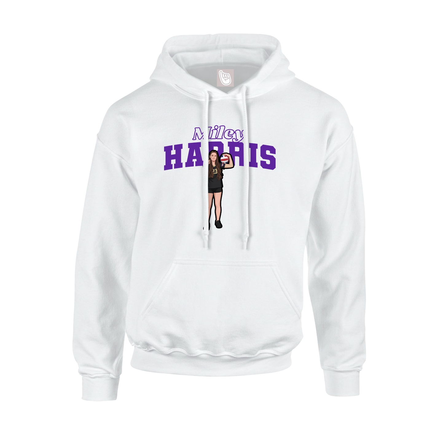 Hoodie — Name Arch in White