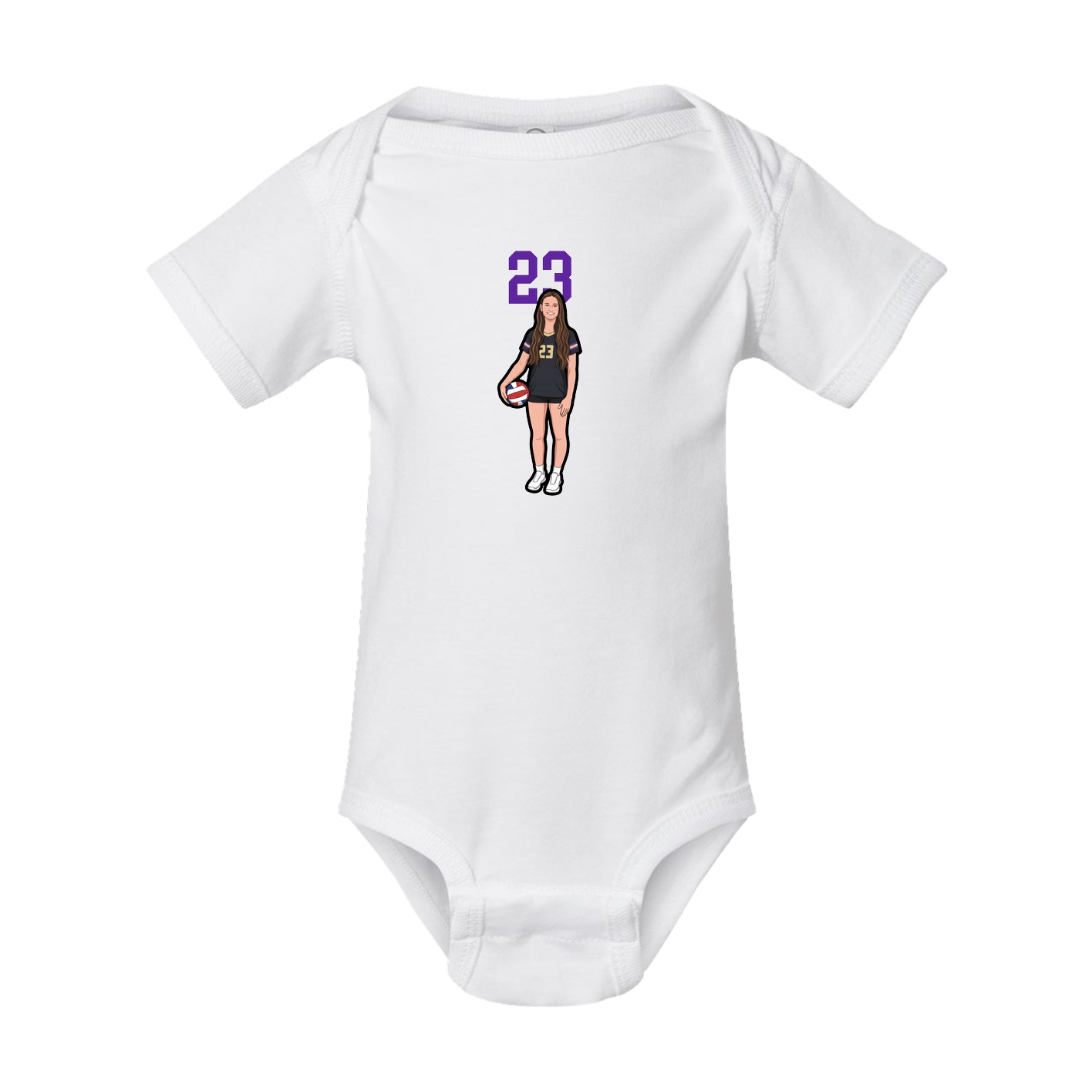 Baby Onesie — Number Top in White