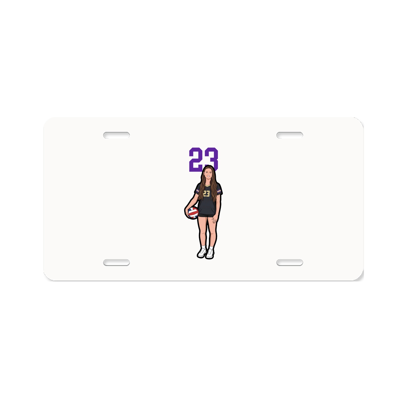 License Plate — Number Top in Classic