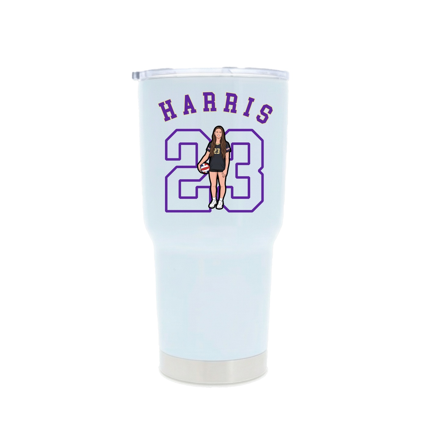 30oz Stainless Steel Tumbler — Shirsey Arch in White