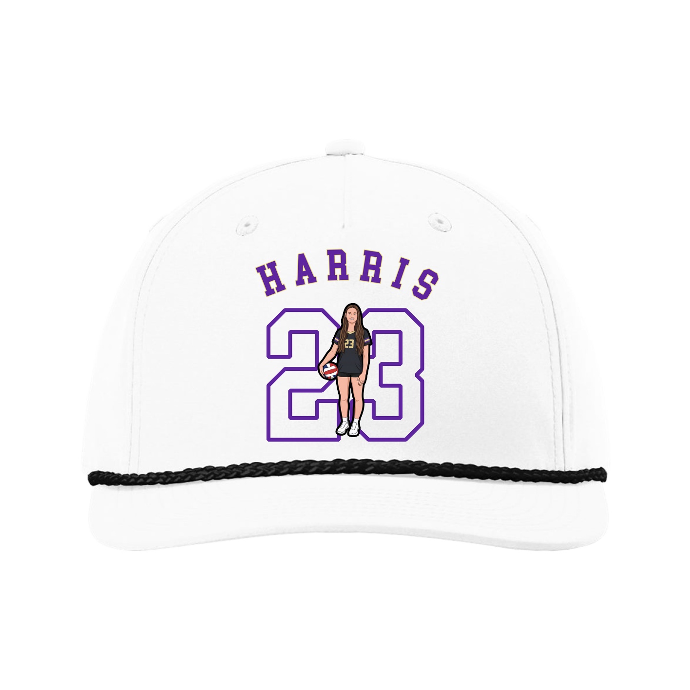 Five-Panel Classic Rope Cap — Shirsey Arch in White