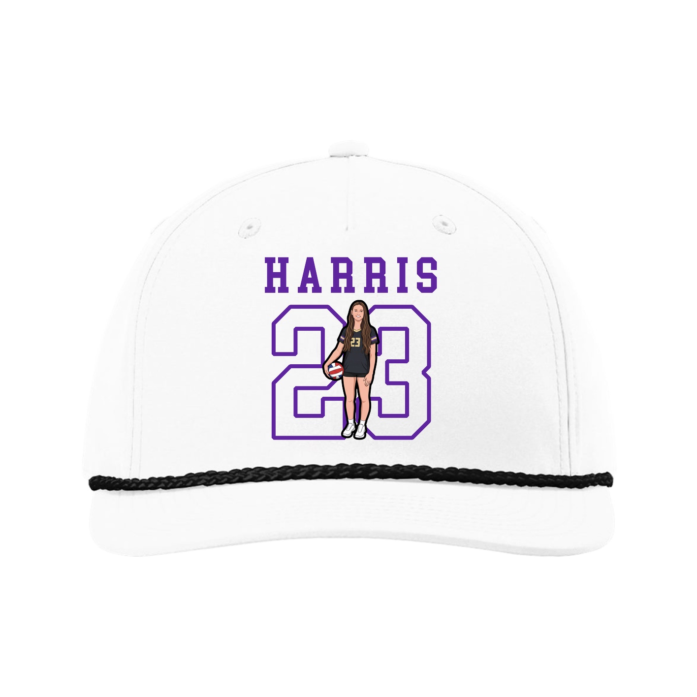 Five-Panel Classic Rope Cap — Shirsey in White